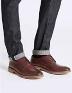 Marks & Spencer Leather Lace-up Derby Shoes Conker