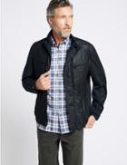 Marks & Spencer Shower Resist Textured Jacket Navy