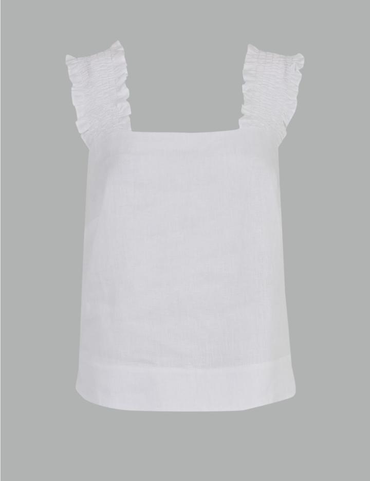 Marks & Spencer Pure Linen Camisole Top Black