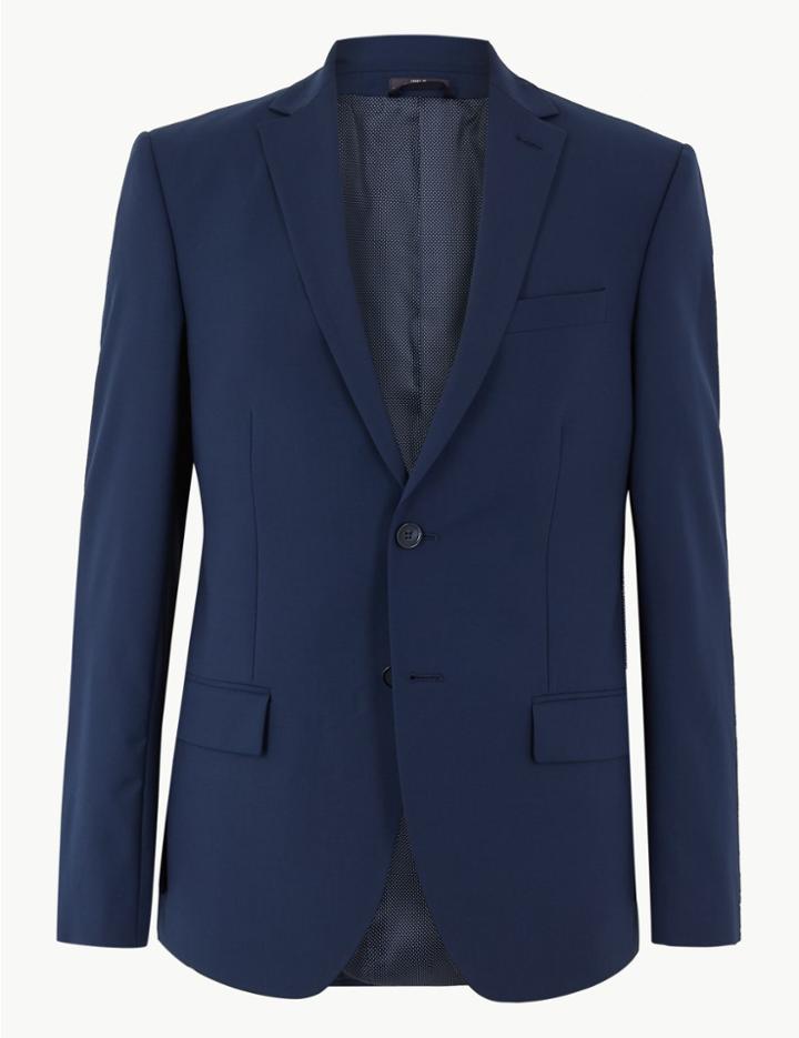 Marks & Spencer The Ultimate Blue Regular Fit Jacket Blue