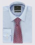 Marks & Spencer Pure Silk Zigzag Print Tie Red Mix