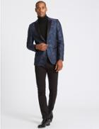 Marks & Spencer Slim Fit Patterned Jacket Navy Mix