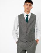 Marks & Spencer Tailored Fit Italian Waistcoat Grey