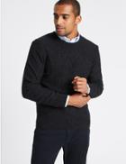 Marks & Spencer Wool Rich Textured Jumper Charcoal