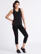 Marks & Spencer Active Cotton Rich Cropped Leggings Black Mix