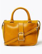 Marks & Spencer Heritage Leather Saddle Bag Ochre