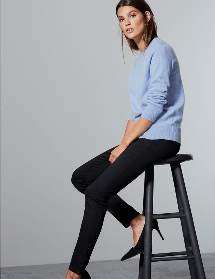 Marks & Spencer Pure Cashmere Round Neck Jumper Bluebell
