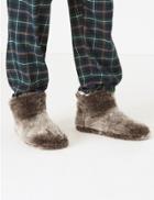 Marks & Spencer Faux Fur Slipper Boots