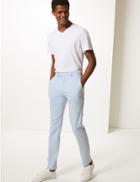 Marks & Spencer Blue Skinny Fit Trousers Light Blue