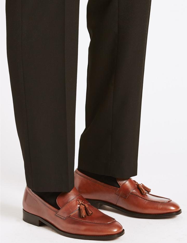 Marks & Spencer Leather Slip-on Loafers Brown