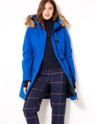 Marks & Spencer Padded Goose Down & Feather Parka Rich Blue
