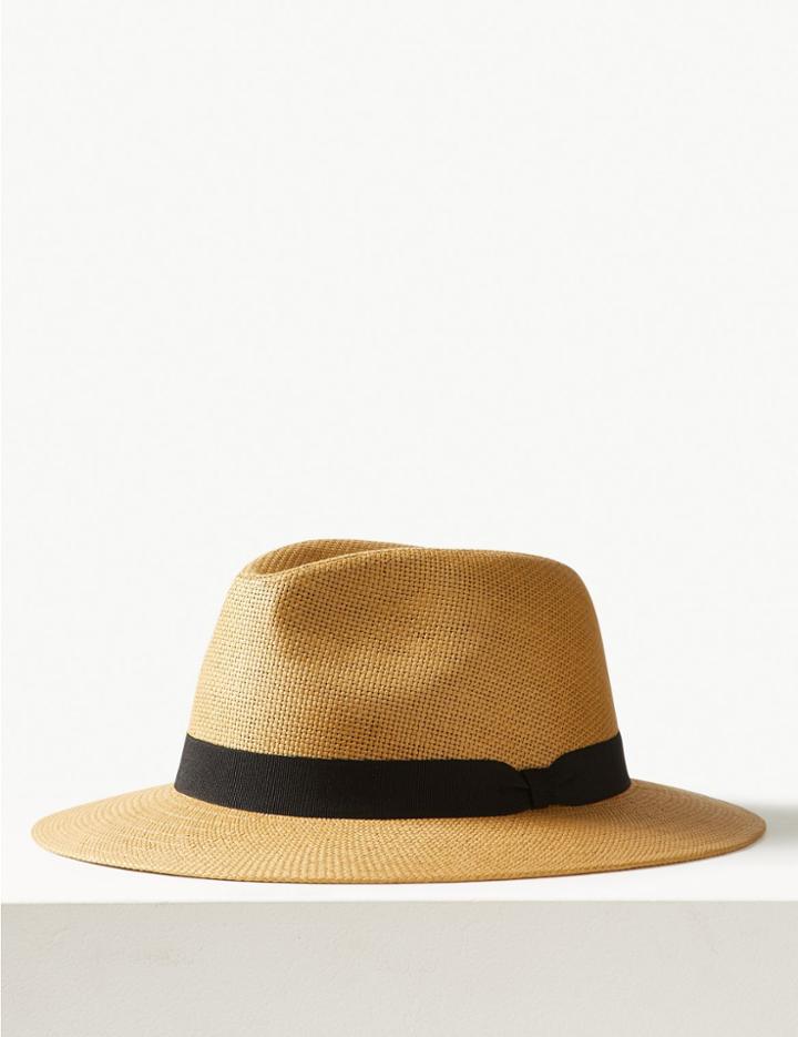 Marks & Spencer Fine Weave Ambassador Hat Tobacco