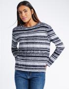 Marks & Spencer Striped Long Sleeve Sweatshirt Navy Mix