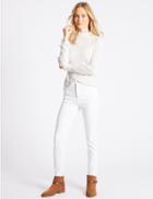 Marks & Spencer High Waist Skinny Leg Jeans White