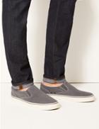Marks & Spencer Suede Slip-on Pump Shoes With Freshfeet&trade; Grey