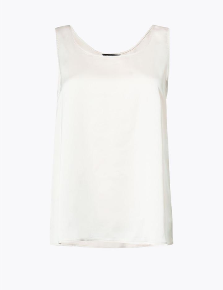 Marks & Spencer Satin Vest Top Ivory