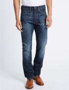 Marks & Spencer Slim Fit Selvidge Jeans Medium Blue