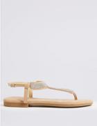 Marks & Spencer T-bar Slingback Sandals Natural