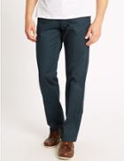 Marks & Spencer Regular Fit Chinos With Stormwear&trade; Teal Mix