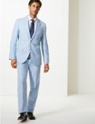 Marks & Spencer Regular Fit Linen Jacket Light Blue