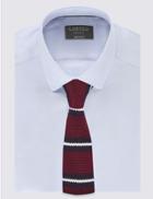 Marks & Spencer Knitted Tie Burgundy Mix