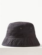 Marks & Spencer Pure Cotton Bucket Hat With Stormwear&trade; Navy