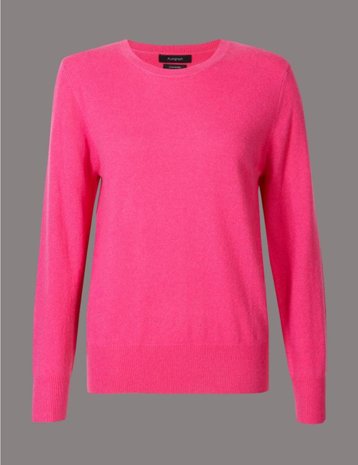 Marks & Spencer Pure Cashmere Jumper Fuchsia