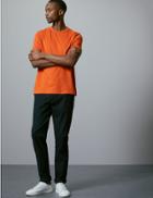Marks & Spencer Supima Cotton Crew Neck T-shirt Orange