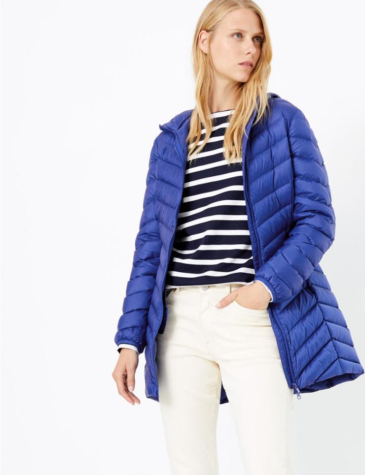 Marks & Spencer Quilted & Padded Coat Cobalt