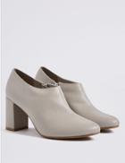 Marks & Spencer Block Heel Side Zip Shoe Boots Grey
