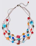 Marks & Spencer Assorted Bead & Shell Necklace Multi/brights