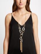 Marks & Spencer Mixed Link Tassel Necklace Cream Mix