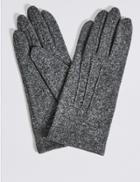 Marks & Spencer Stitch Detail Gloves Grey Mix