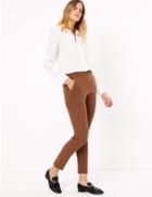 Marks & Spencer Slim Leg Ankle Grazer Trousers Caramel