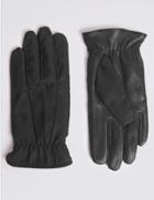 Marks & Spencer Fabric & Leather Mix Gloves Black