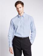 Marks & Spencer Pure Cotton Oxford Shirt With Pocket Sky
