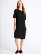 Marks & Spencer Petite Short Sleeve Tunic Dress Black