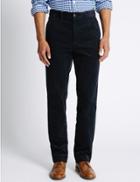 Marks & Spencer Pure Cotton Corduroy Trousers Navy