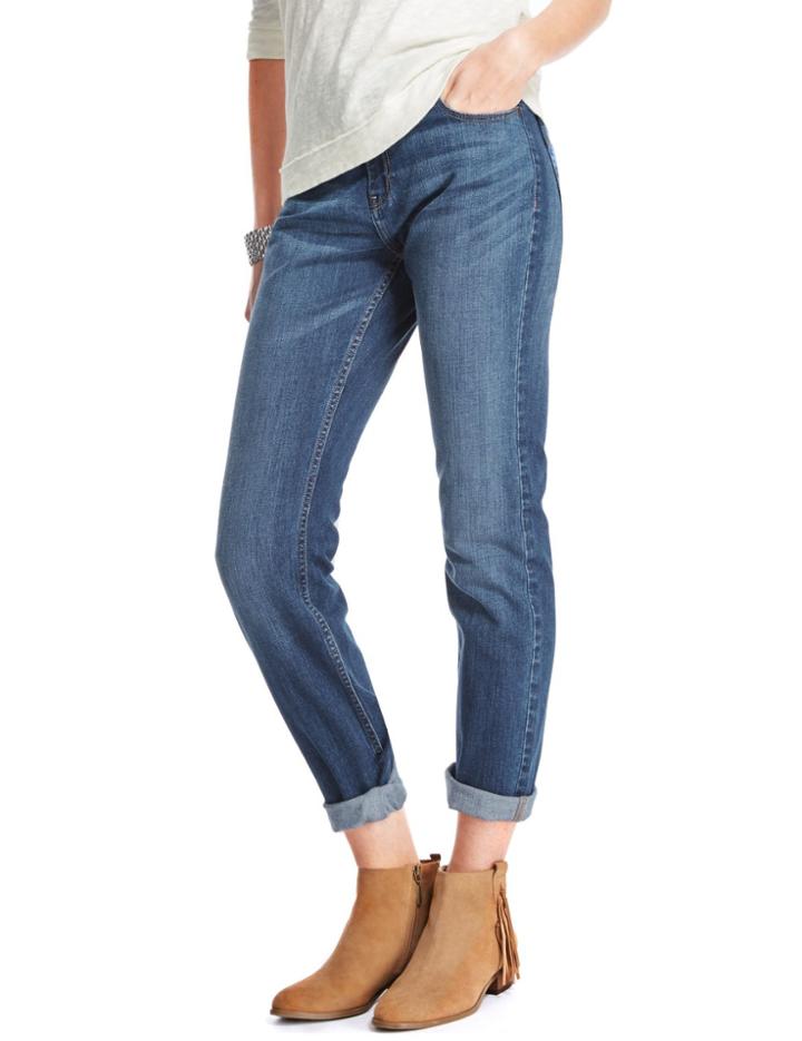 Marks & Spencer Straight Leg Jeans Med Blue Denim
