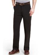 Marks & Spencer Pure Cotton Active Waistband Chinos Black