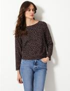 Marks & Spencer Printed Shell Top Black Mix
