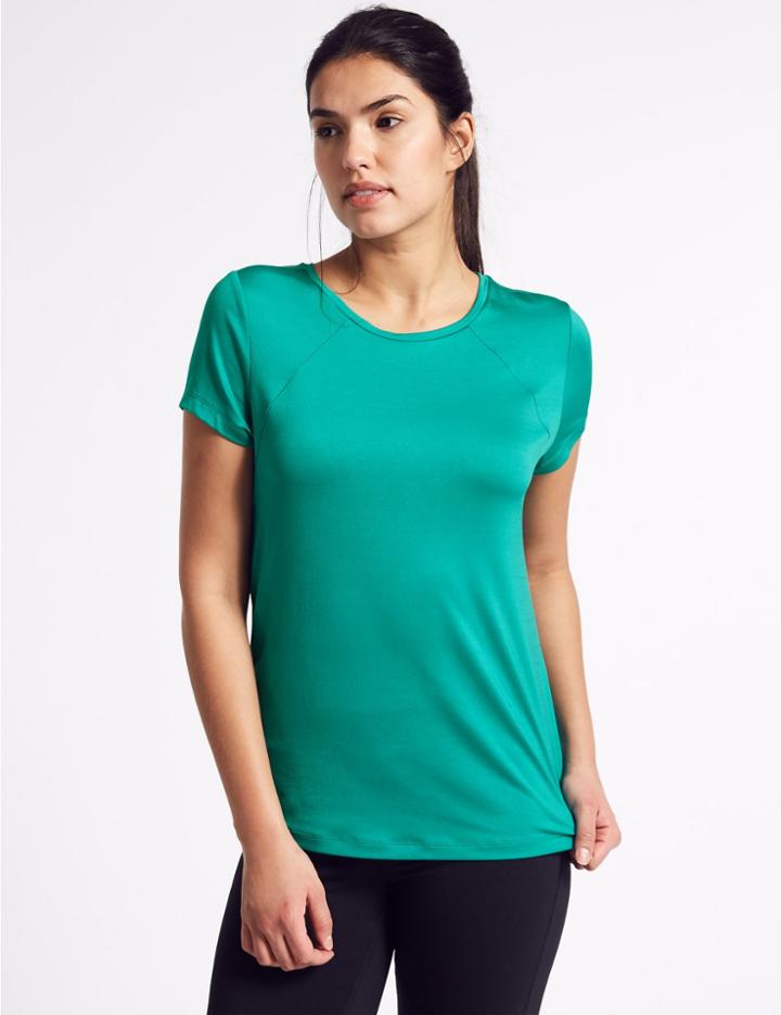 Marks & Spencer Round Neck Short Sleeve Top Emerald