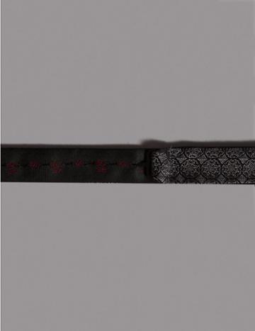 Marks & Spencer Pure Silk Bow Tie Made With Swarovski&reg; Elements Grey Mix