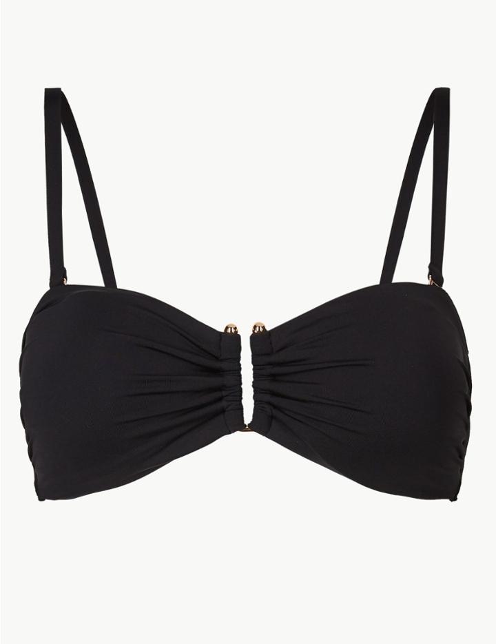 Marks & Spencer Padded Bandeau Bikini Top Black