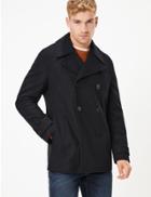 Marks & Spencer Wool Rich Double Breasted Peacoat