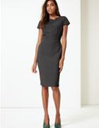 Marks & Spencer Textured Short Sleeve Bodycon Dress Charcoal