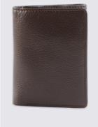 Marks & Spencer Genuine Leather Slim Trifold Wallet With Cardsafe&trade; Brown