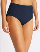 Marks & Spencer Secret Slimming&trade; High Waisted Bikini Bottoms Navy