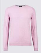 Marks & Spencer Cotton Cashmere Blend Jumper Pink