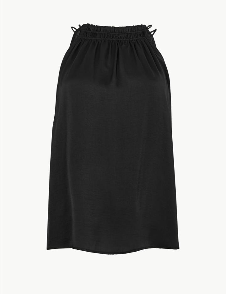 Marks & Spencer Satin Vest Top Black